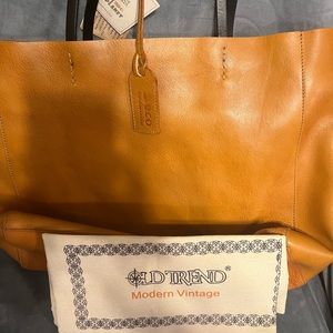 Modern vintage leather satchel